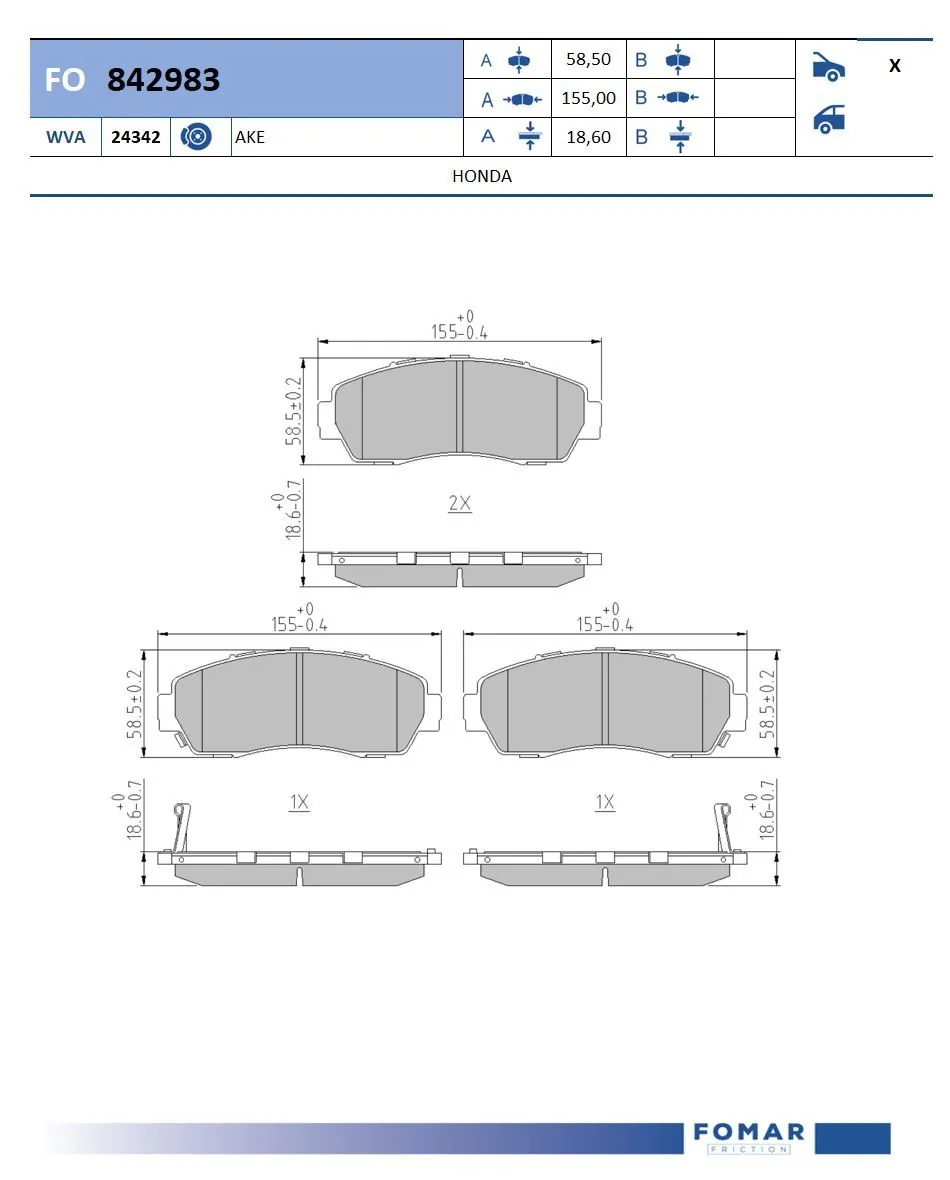 Brake Pad Set, disc brake